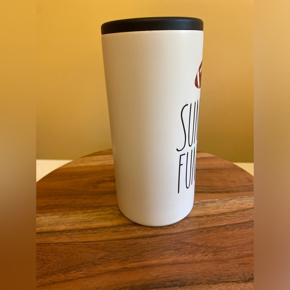 NWT Rae Dunn “Sunday Funday” Insulated Stainless Steel Slim Can Cooler 12oz - Picture 6 of 8